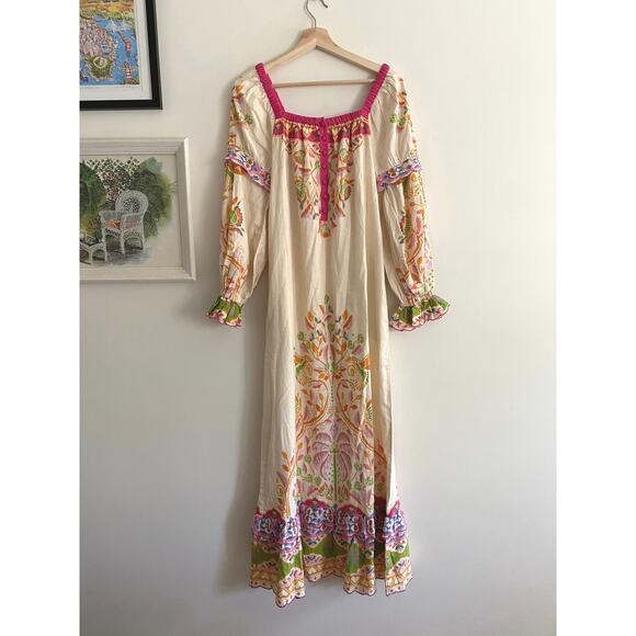 FARM RIO NWT Anthropologie Printed Linen Blend Dress Size XS - Picture 5 of 13